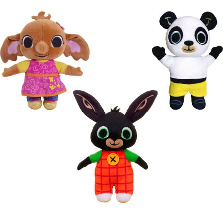 3-pack Bing Gosedjur Bing, Sula & Pando Plush Leksak 21-25cm Multifärg