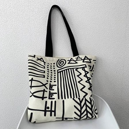 Kvinders taske med stor kapacitet Cute Style Canvas Tote Bag F F