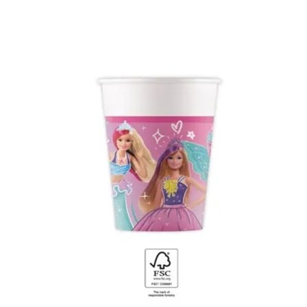 Barbie Fantasy pappmuggar 8 stycken 200 ml FSC