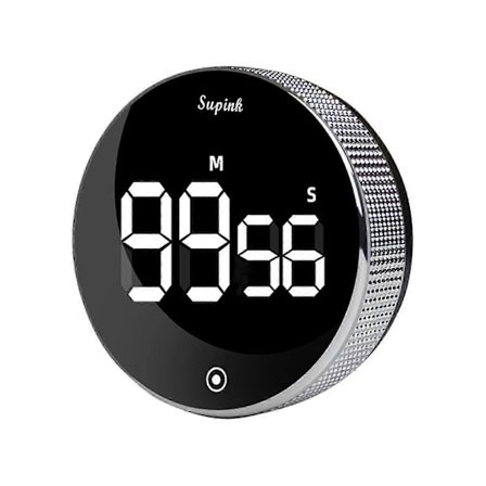 Digital LED Timer Manuell Nedräkning Väckarklocka Magnetisk Stoppur Dusch Timer (FMY)