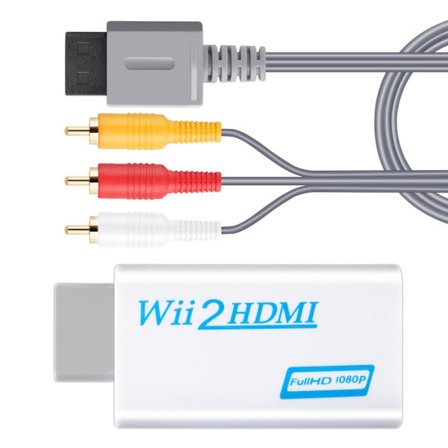 Högkvalitativ helt ny Wii för AV-kabel+Wii HDMI-adapter, Audio Video AV-kabel 1.8M/6FT Sladd Wii till HDMI-omvandlare 1080P med Audi
