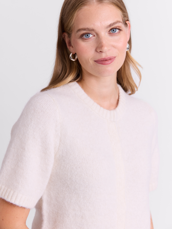 MATCH - Noelle cardigan - Donna - Str. XXL - Dame - Gensere & Cardigans - Hvit - 46% Polyamid, 35% Alpakka, 16% Akryl, 3% Elastan