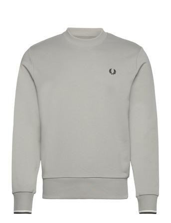 Crew Neck Sweatshirt Sweat-shirt Genser Grå Fred Perry*Betinget Tilbud