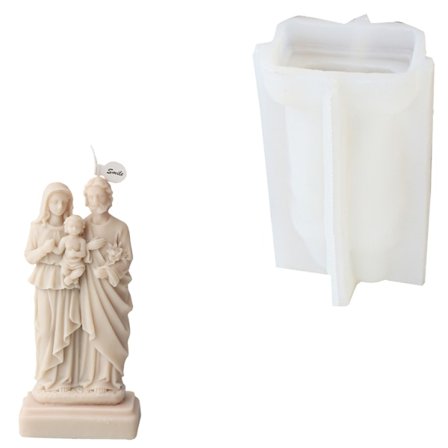 Silikonlysform Jesus Statue Gipsform Kake Sjokolade Lagingsverktøy