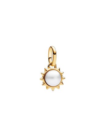 Pandora Sun 14K Gold-Plated Mini Dangle With Treated White Freshwater Cultured Pearl - Gold - ONE SIZE