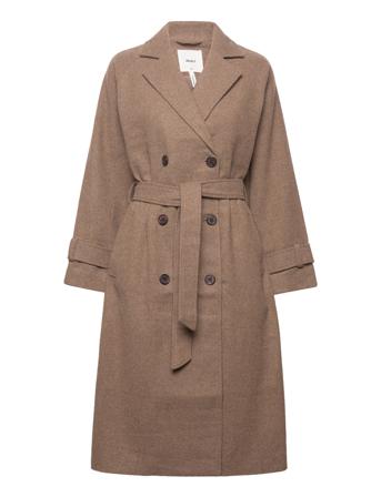 Objkeily L/S Coat Outerwear Coats Winter Coats Ruskea Object