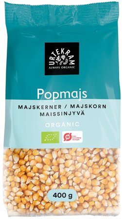 Urtekram Popcornsmajs Ø 400 g, Helse & Madvarer, Helse & Madvarer, Snacks