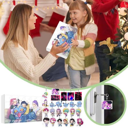 Demon Hunter Akryl Adventskalender Sett - 24 dager med overraskelser for fans og barn