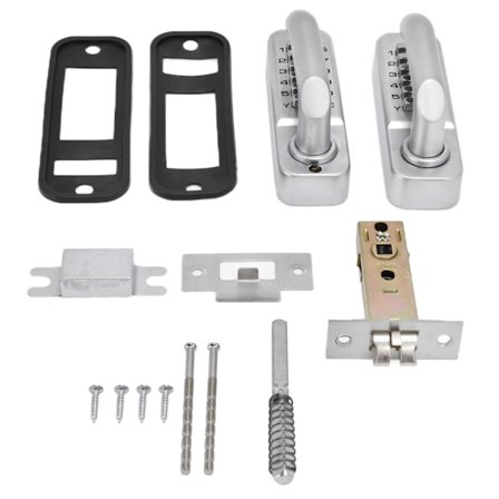 Dubbelsidigt handtag mekaniskt kombinationslås Smidesjärn staket Dörrlås för grind hem