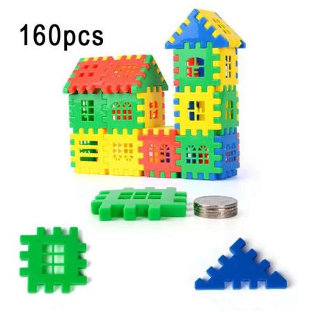 160 stk. Husklodser Tal Kuber Småbørn 2+ Puslespil Børnelegetøj 160pcs