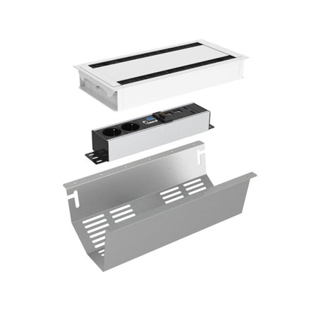 Kondator Axessline Conference Lilla Bordsenhet vit, konferenspaket litet, Installationsmaterial