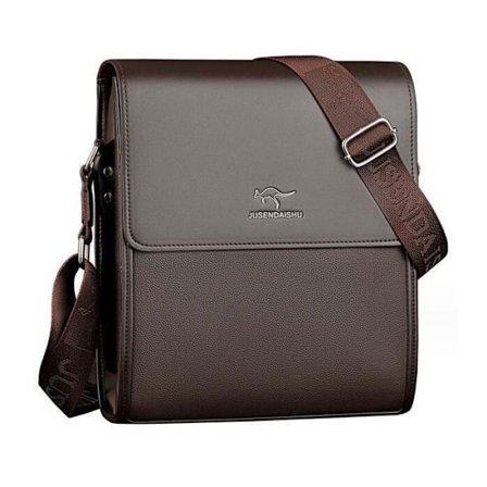 "Bag man MTOWSUC n2 shoulder strap leather PU Rigid Elegant Business to Hold Books iPad Brown"