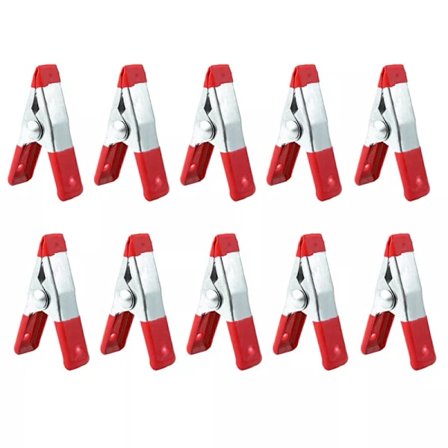 10 bitar metall fjäder klämmor 2" klämma mjuk plast tips grepp foton hantverk klämmor verktyg