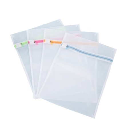 4 deler vaskesekker 40x30 cm vasknett for å beskytte dine forskjellige typer klær, sko, sokker, bh, undertøy, tilfeldig farge