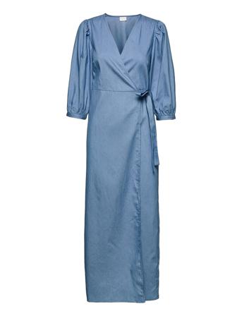 Vibasta Doletta 3/4 Wrap Maxi Dress/Ka Blue Vila