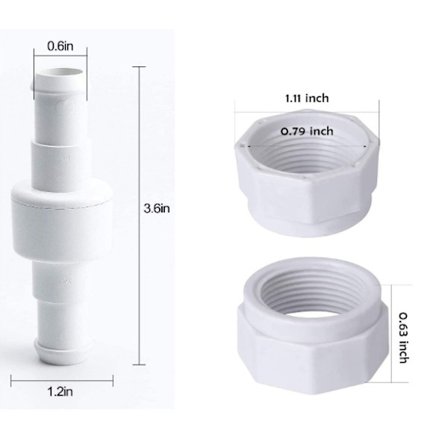 Polaris 180 280 380 Pool Cleaner D20 D - 20 D15 roterande slangmutter ersättning