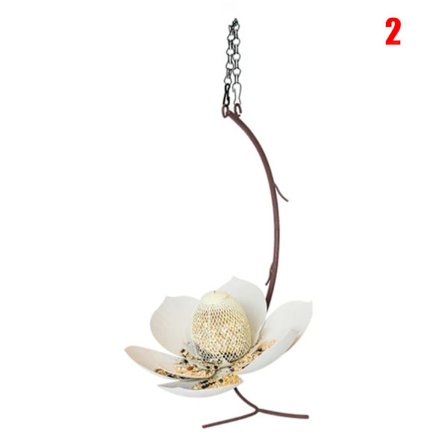 Flower Design Birds Feeder Metal Innovativ matare för att mata fåglar med vatten
