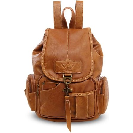 Retro-reppu Unisex College-reppu Rento Päiväreppu Teineille Tytöille ja Pojille Vedenkestävä Retkeilyreppu Kirjakassi Kestävä PU