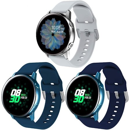 Silikonarmband Kompatibel med Samsung Galaxy Watch 3 41mm Rem/Active Rem 40mm/Active Rem 2/Galaxy Watch 42mm Rem, Kvinnor Män Mjuk Silikon Spo