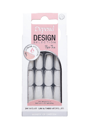 Depend Design Selection Pearl Lines Short Coffin Lösnaglar & dekoration Unisex ONESIZE