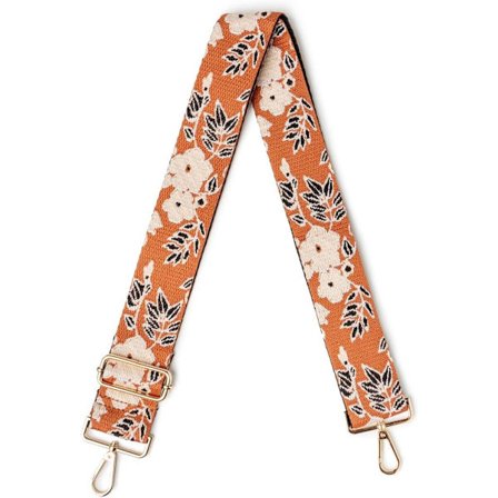 Broderade utbytbara väskremmar justerbar längd 140 cm handväska 5 cm bred gitarrstil crossbody-rem