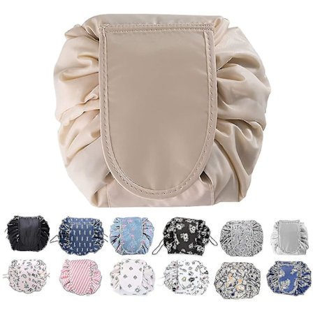 Large Capacity Lazy Makeup Toiletry Bag Drawstring Portable Travel Casual Waterproof Quick Pack Magic Makeup Storage Bag For Women Girls