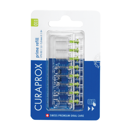 Curaprox Mellomromsbørste Refill, 1,1 mm / 5,0 mm, 8 stk.