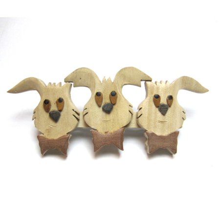 Hårspänne Tre kaniner