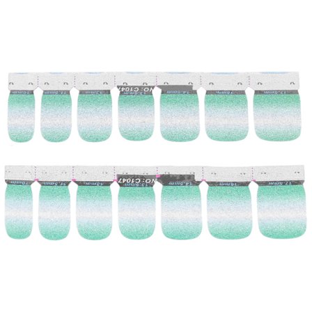 Fuld Dækning Glitter Gradient Neglekunst Klistermærker Selvklæbende DIY Negleindpakninger 47