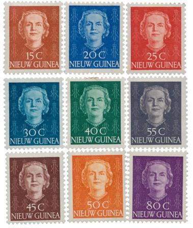 Hollandsk Ny Guinea 1950-1952 - NVPH 10-18 - Ubrugt