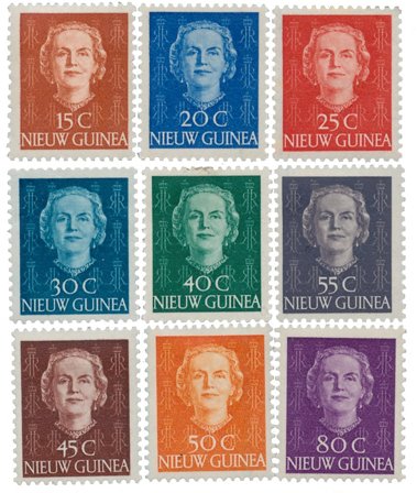 Hollandsk Ny Guinea 1950-1952 - NVPH 10-18 - Ubrugt