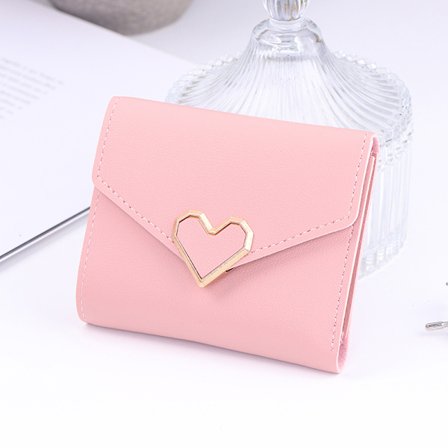 1 Stk Love Heart Lommebok Kvinner Pung Mini Mynt Pung Kortlomme