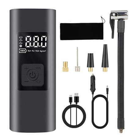 6000mAh bärbar luftkompressor bildäck uppblåsare 150Psi elektrisk cykelpump med SOS-ljus uppladdningsbar luftpump för bildäck motorcykelbollar 