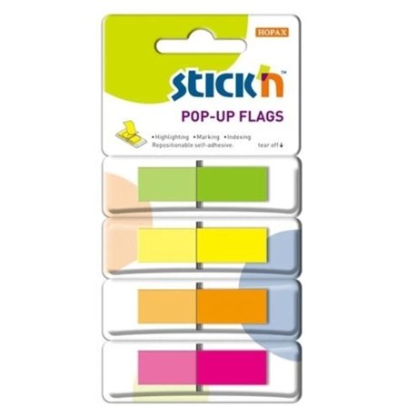 Indexflikar på distributör 45x12mm 4 färger/ 160 st