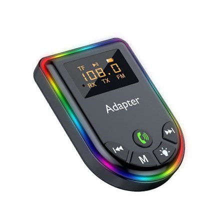 5.3 Bluetooth Sändare Mottagare 2-I-1 Bluetooth Adapter med LED-Display RGB-Ljus för Bil PC TV Högtalare Hörlurar