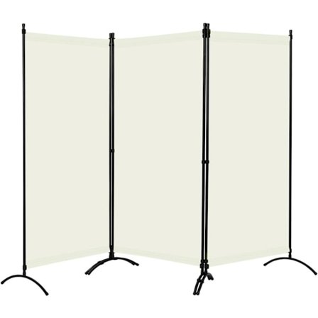 Rootz Privacy Screen -tilanjakaja - Ulkoseinä - Yksityisyysseinä - Säänkestävä materiaali - 255 cm x 181 cm - Tummanharmaa ja kermanvärinen