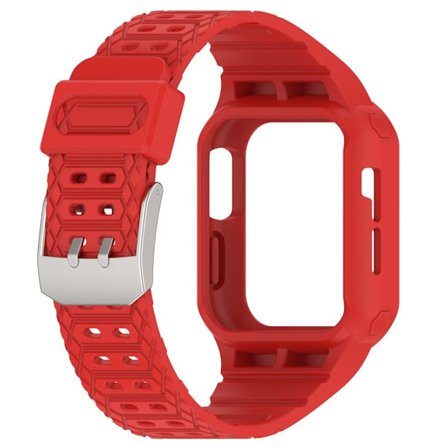 Apple Watch Series 8 (45 mm) integrerat armband med fodral - Röd
