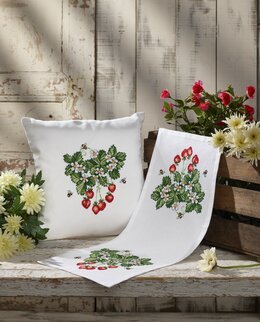 Sticktwist Läufer Erdbeeren - Permin