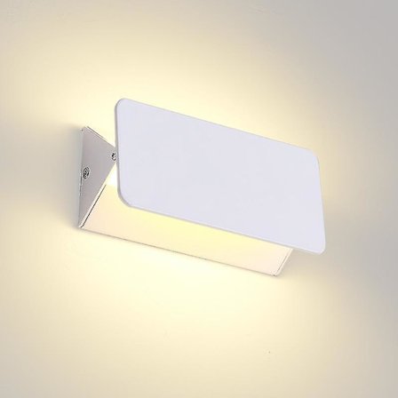 Vegglampe, opp og ned veggbelysning 6w moderne innendørslampe med energisparende LED, kreativ svinghengende lampe ideell for soverom, stue,b