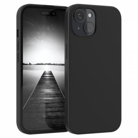 Silikonecover til iPhone 15 Pro Max, Sort Svart