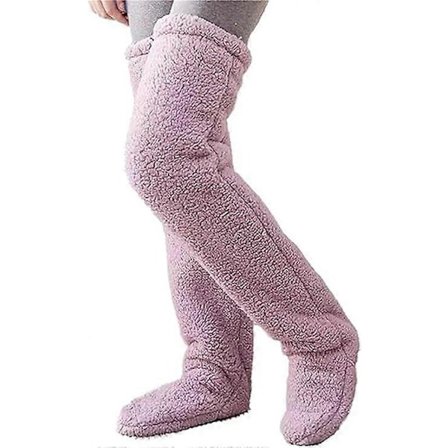 Teddy Legs Strumpor, Mysiga Strumpor, Över Knä Hög Fuzzy Plush Toffelstrumpor, Varma Över Knä Skor, Fuzzy Ben, Långa Fuzzy Strumpor