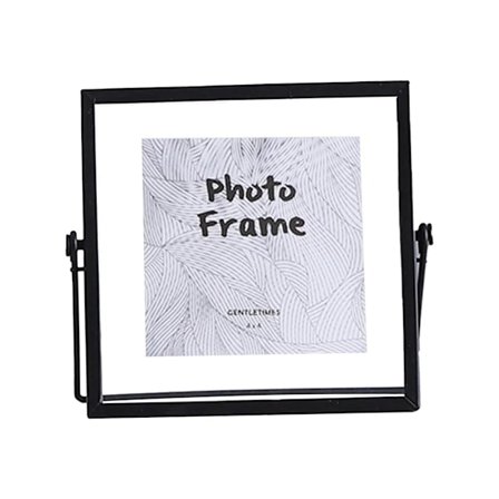 Gull metall glass fotoramme bilde ramme kunst ramme med stativ for portrett og landskap barnekunst bilde, gull 15*15cm