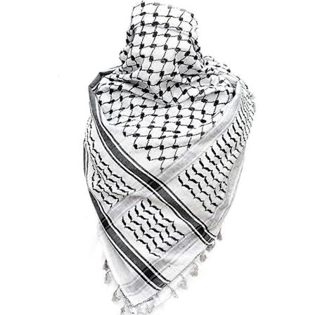 Palestinasjal Keffiyeh Arafat Hatta Med Tofsar Bomull Arabisk Shemagh Traditionell Sjal