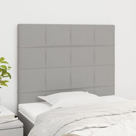Vidaxl Huvudgavlar 2 St Ljusgrå 100x5x78/88 Cm Tyg Grå