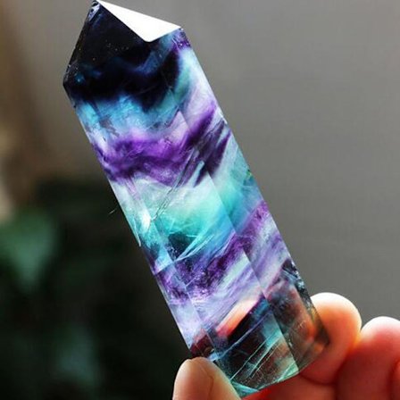 50-60 mm naturlig fluorit kristallstav ädelsten läkning