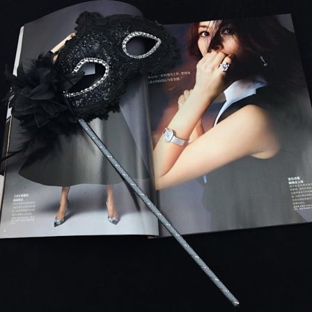 Blomst Håndholdt Maske Kvinder Dame Piger Venetiansk Prinsesse Masquer