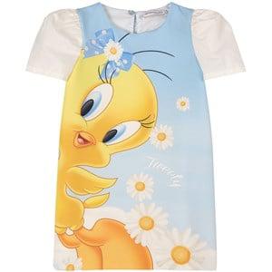 Monnalisa Blue Tweety Crêpe Dress 10 Years - Dresses - 10 years - Blue