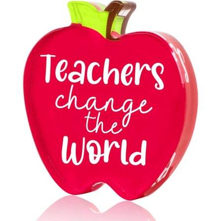 Lærerversettelsesgave, Akryl Plakett Papirvekt – Takkegave ved slutten av året for kvinnelige og mannlige lærere fra student