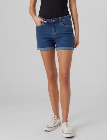 Vero Moda Vmluna Mr Fold Shorts Mix Ga Noos - Blue - S
