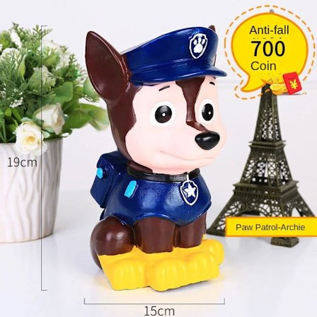 Paw Patrol Chase Skye Liten Sparebøsse Søte Myntbokser Oppbevaring Leker for Barn Gutter Jenter Spareboks Hjemmeinnredning Barnegaver